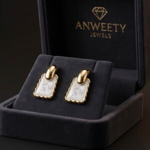 Ivory Marble GoldenEarrings