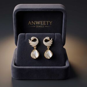 Anweety Pearl Swan Elegance Earrings
