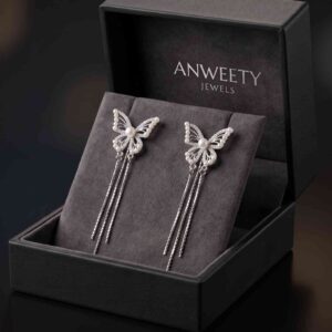 Pearl Butterfly Tassel Earrings