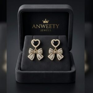 Heart & Bow Statement Earrings