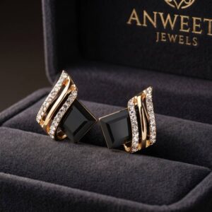 Black Luxe Crystal Earrings