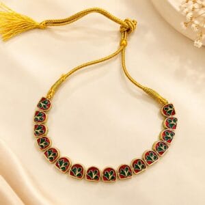 Meenakari Choker Necklace - Anweety Jewels