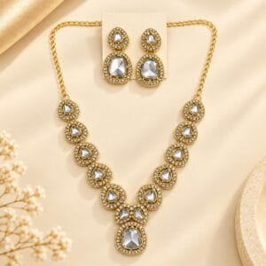 Crystal Drop Statement Necklace Set - Anweety Jewels
