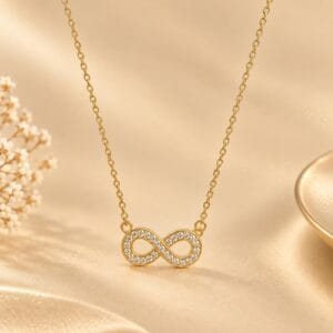 Eterna Crystal Infinity Necklace for Women - Anweety Jewels
