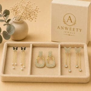 Pearl Petals Earring Combo Set of 3 – Anweety Jewels