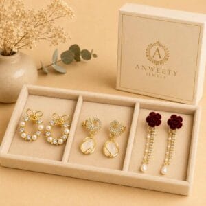 Starlit Charm Earring Combo Set of 3 – Anweety Jewels